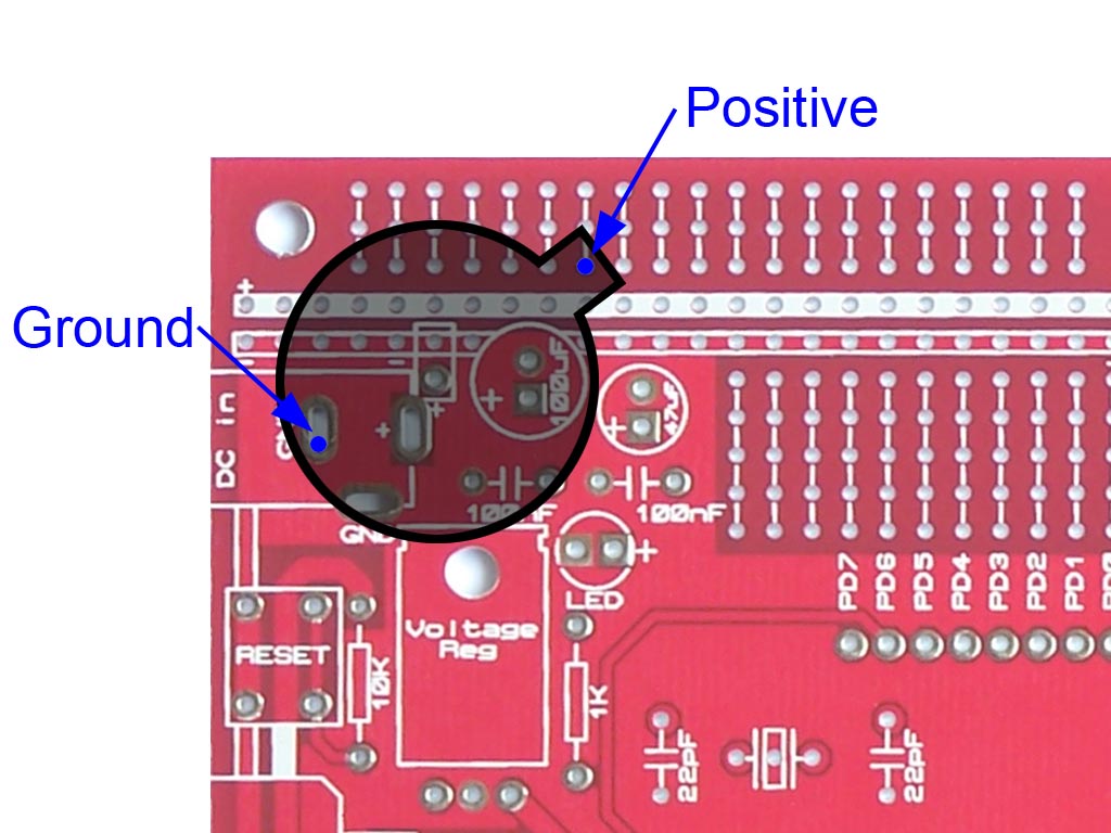 5 Ways to power an AVR 28 pin board - CR2032 Coin Cell